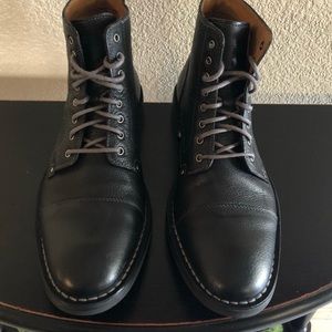 Cole Haan Black Lace Up Boots